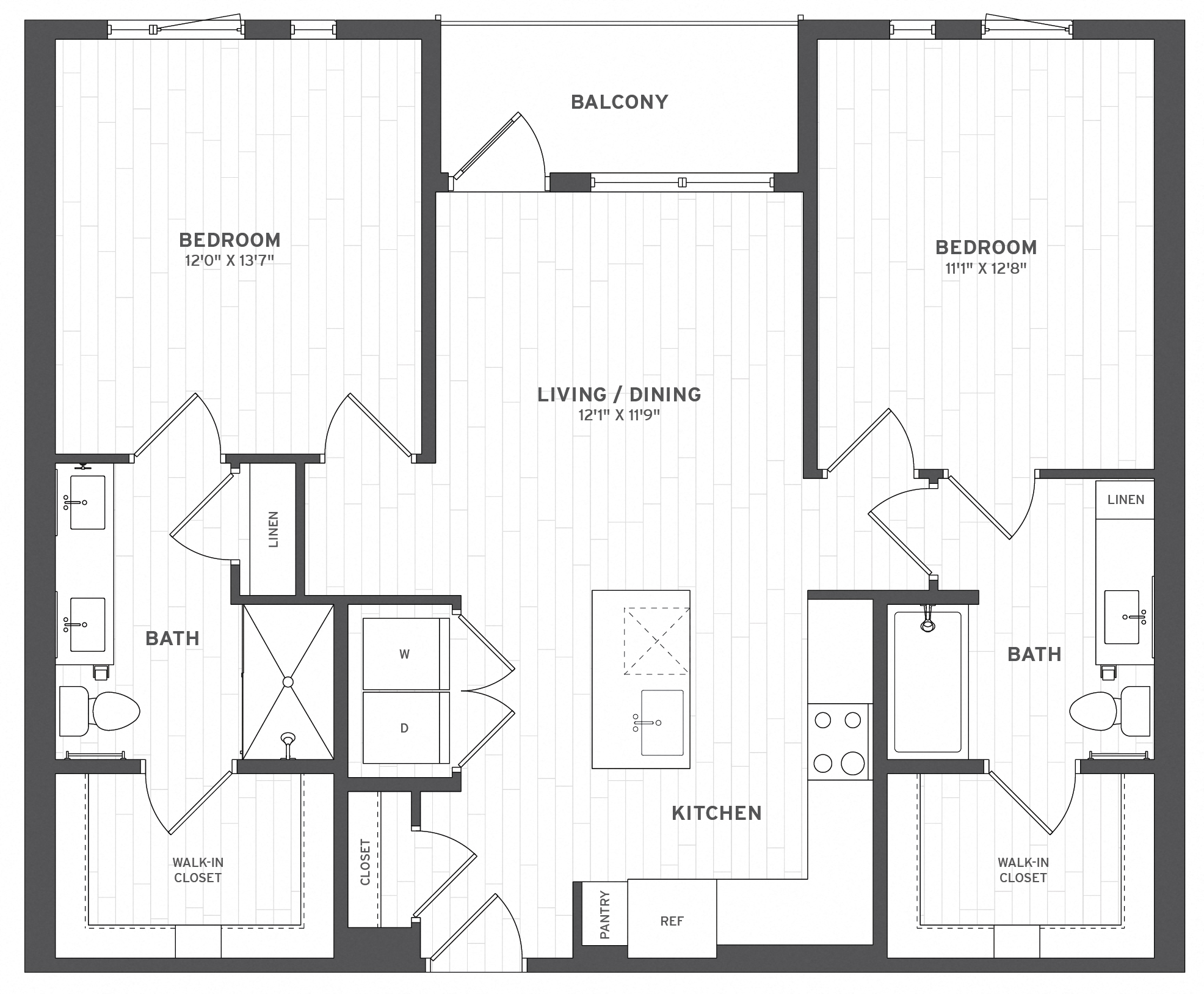 Floor Plan Image of Apartment Apt B-444